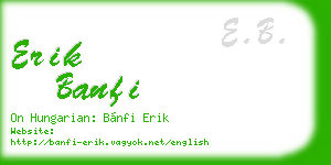 erik banfi business card